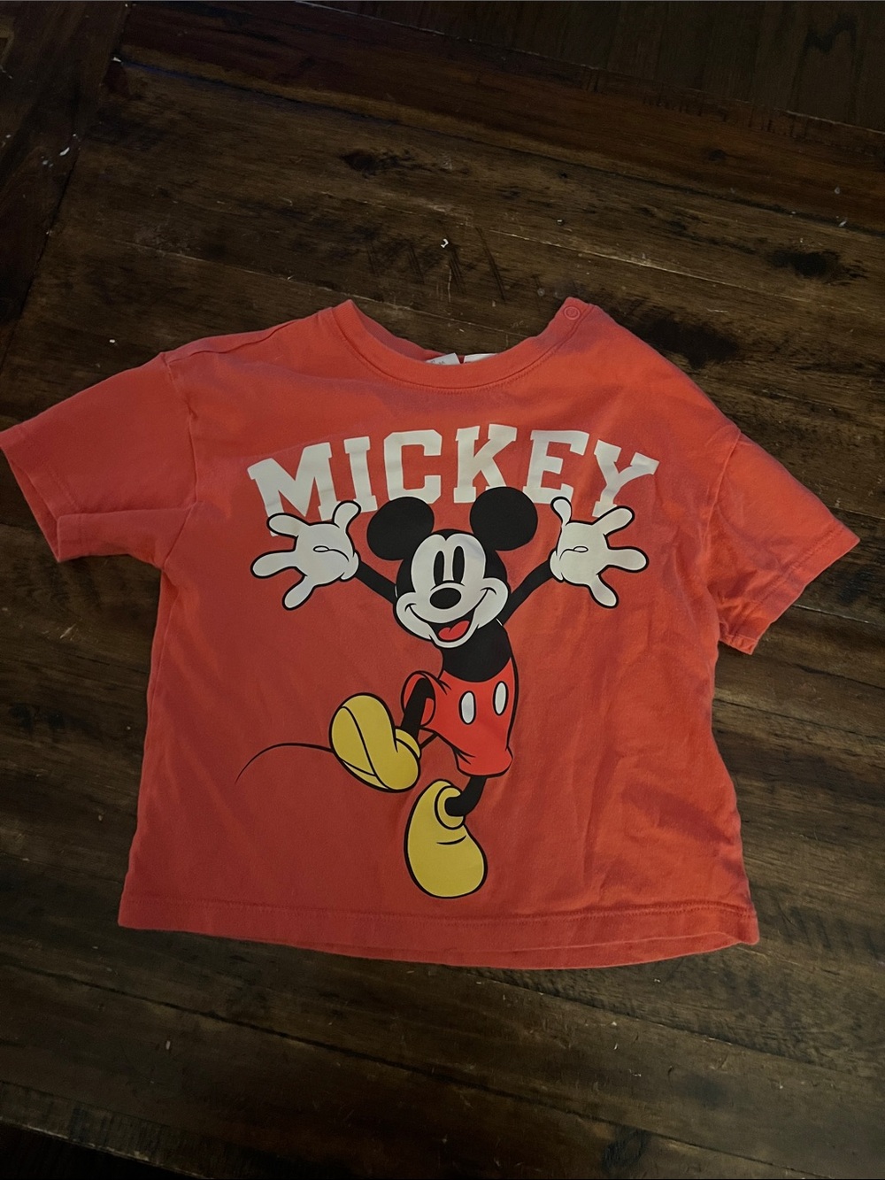 H&M Orange Mickey Graphic Tee